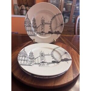Dinner Plate City Scenes by Royal Stafford A Set Of 4